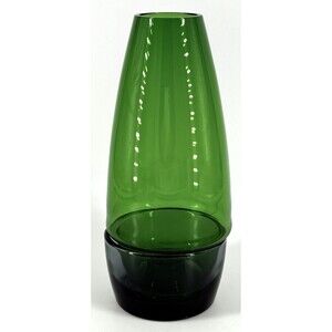 Per Lütken for Holmegaard Glass Hurricanes Green Danish Modern - 7.75"